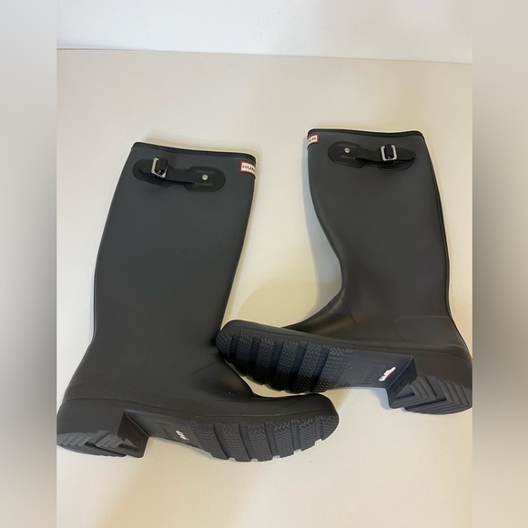 Hunter boots rain boots never worn only try on NWOT gray size 7 - Picture 1 of 2